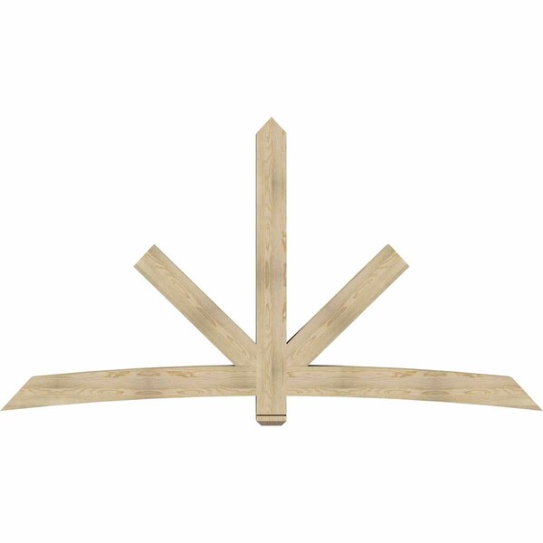 Ekena Millwork Alberta Rough Sawn Timber Gable Bracket, Douglas Fir, 108"W x 58"H x 6"D x 6"F, 13/12 Pitch GBW108X58X0606ALB00RDF - main